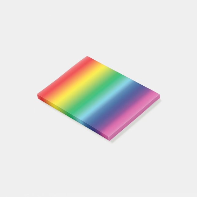 Modernes Regenbogen-Gay Pride-Fahnenmuster macht S Post-it Klebezettel (angewinkelt)
