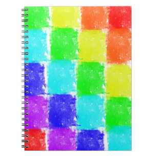 Modernes Regenbogenfarbenmuster Notizblock