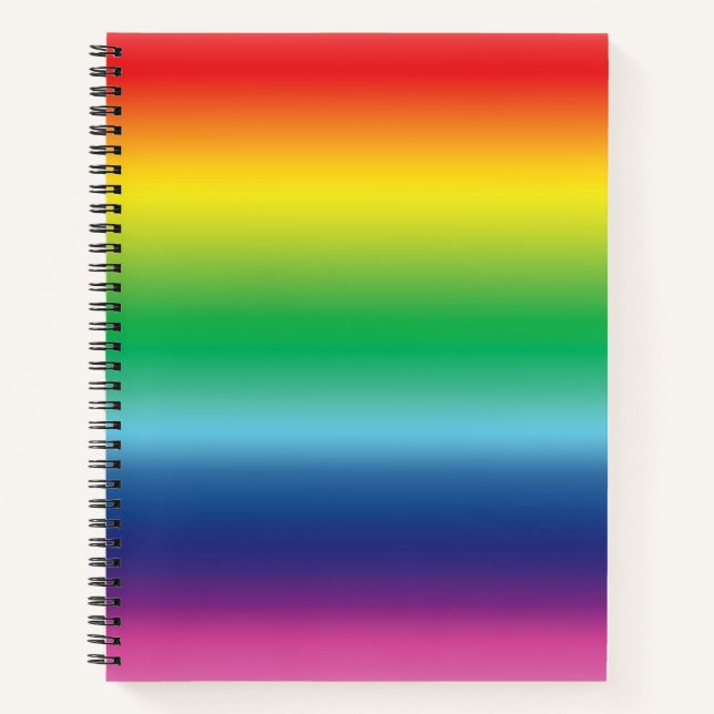 Modernes Regenbogenfarbenmuster Notizbuch (Vorderseite)