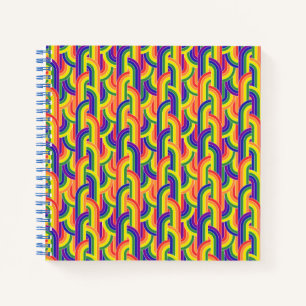 Modernes Regenbogenmuster Notizbuch