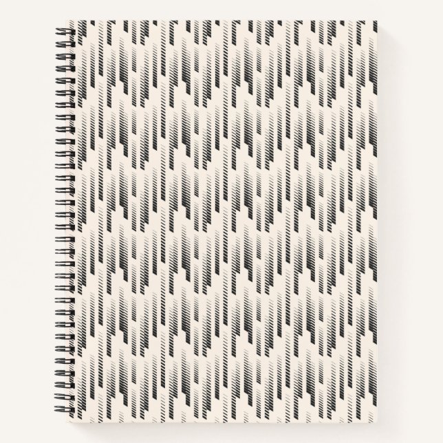 Modernes Regenmuster Notizbuch (Vorderseite)