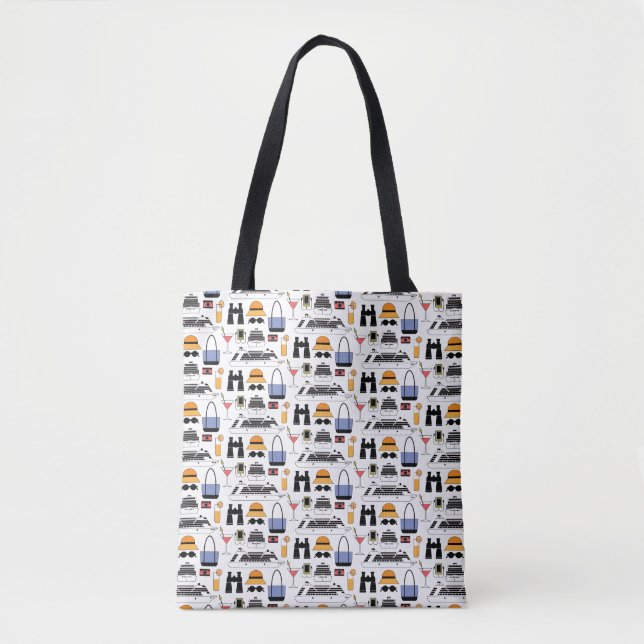 Modernes Reisemuster für Kreuzfahrtschiffe Tasche (Vorderseite)