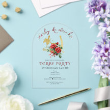 Modernes Rennpferd Derby & Drinks Party Reittiere