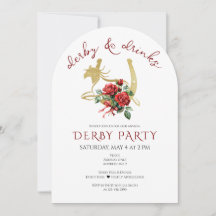 Modernes Rennpferd Derby & Drinks Party Reittiere
