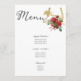 Modernes Rennpferd Derby & Drinks Party Reittiere Menükarte