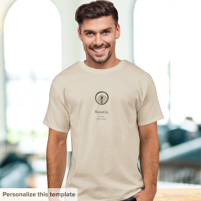 Modernes Restaurant mit kulinarischen Logos Mitarb T-Shirt (Von Creator hochgeladen)