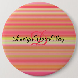 Modernes Retro-abstrakte Streifen Monogramm Button