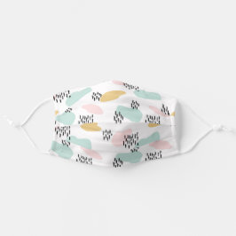 Modernes Retro-Abstraktes Muster Mund-Nasen-Maske Aus Stoff