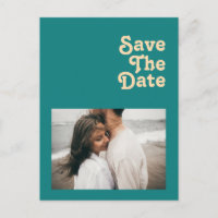 Modernes Retro | AQUAMARINES FOTO SAVE THE DATE