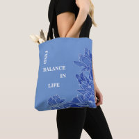 Modernes Retro Blue Lotus Blume Mandala Zen Sprich