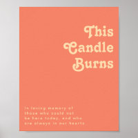 Modernes Retro | Coral Diese Kerze Burns Poster