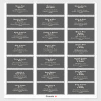 Modernes Retro | Dark Wedding Guest Address Labels