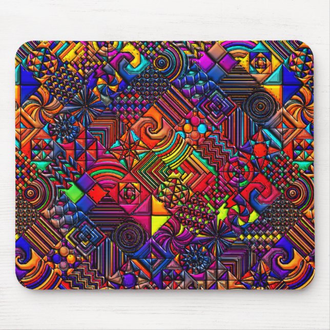 modernes Retro der digitalen Steppdecke Mousepad (Vorne)