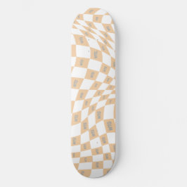 Modernes Retro-Design in beige und grau Skateboard