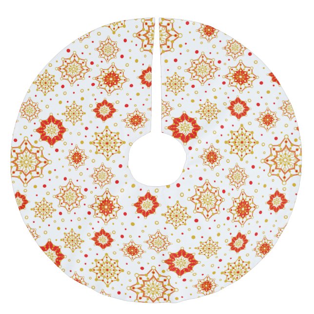 Modernes Retro-Design Mitte des Jahrhunderts Polyester Weihnachtsbaumdecke (Vorderseite)