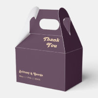 Modernes Retro | Dunkle Lila Gastgeschenk Hochzeit
