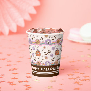 Modernes Retro Groovy Fun Halloween Pappbecher