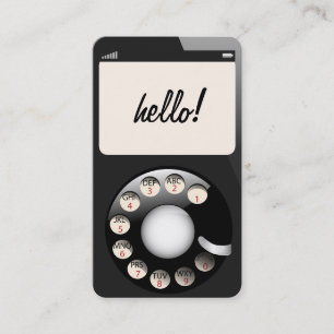 Modernes Retro Handy-Geschäfts-Profil Nennen Visitenkarte