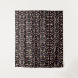 Modernes Retro in brauner Tapisserie Wandteppich