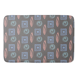 Modernes Retro Inspiriertes Muster Blaue Minze Ros Badematte