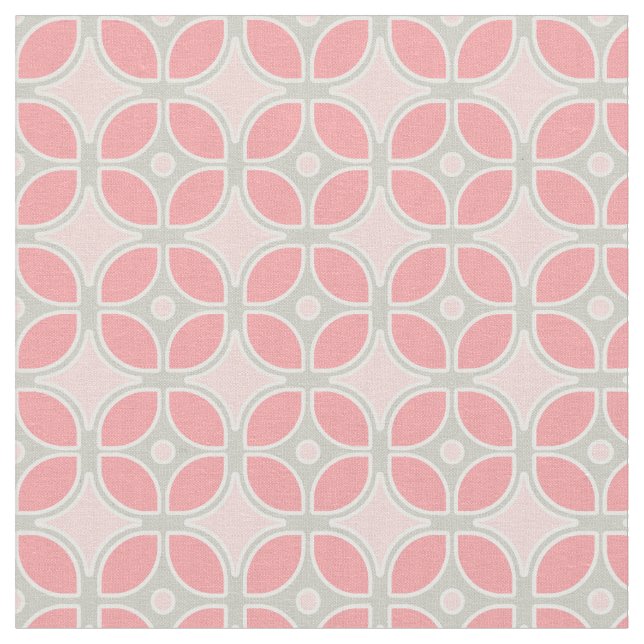 Modernes Retro-Mod Square-Design im Mittelalter Stoff (Nahaufnahme)