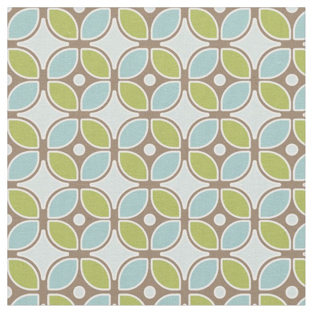 Modernes Retro-Mod Square-Design im Mittelalter Stoff (Nahaufnahme)