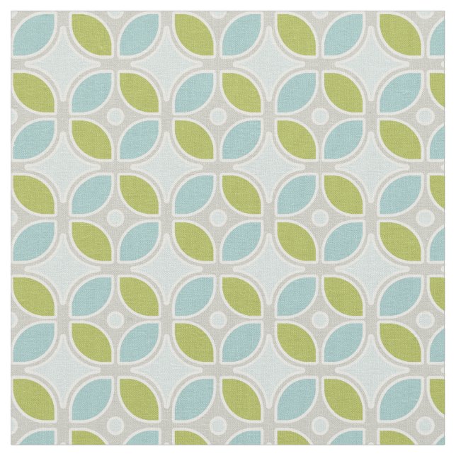 Modernes Retro-Mod Square-Design im Mittelalter Stoff (Nahaufnahme)