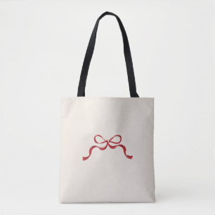 Modernes Retro Red Ribbon Bow Tasche