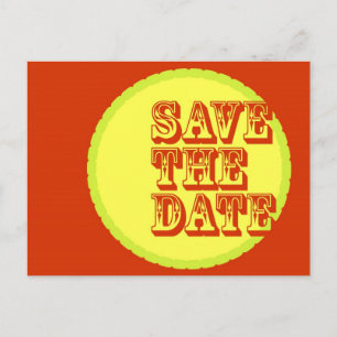 Modernes Retro Save the Date Ankündigungspostkarte