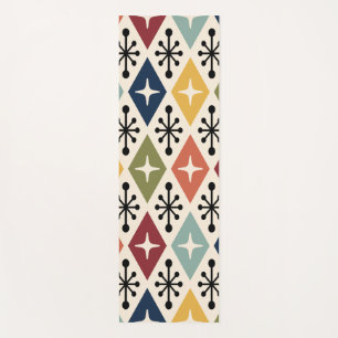 Modernes Retro-Sternexplosion-Muster des Mittelalt Yogamatte