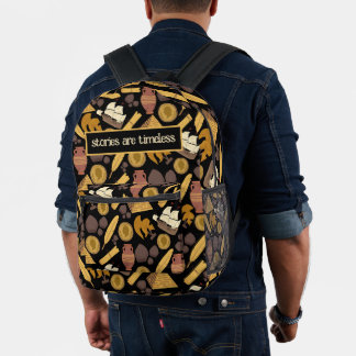 Modernes Retro-Vintage mittelalterliche Geschichte Bedruckter Rucksack