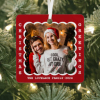 Modernes Retro Weihnachtsgrüße Foto