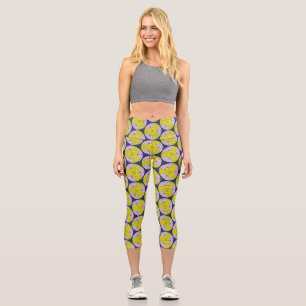 Modernes Retromuster, Kreismuster Capri Leggings