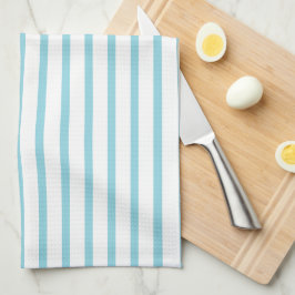 Modernes Robin Egg Blue Strip Küchentuch