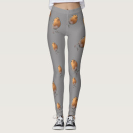 Modernes Robin-Vögel redbreast Grau Leggings