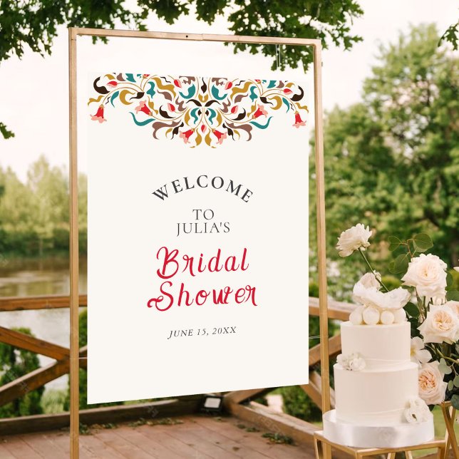 Modernes Romantisches elegantes Brautparty Poster (Von Creator hochgeladen)