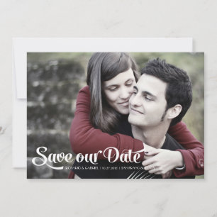 Modernes Romantisches Script-Foto Save the Date