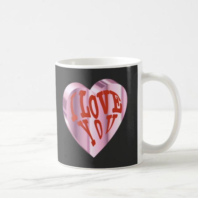 Modernes Romantisches Valentine Kaffeetasse (Rechts)