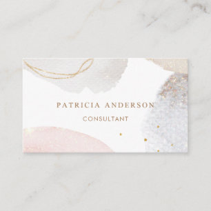 Modernes, rosa abstraktes Aquarellgerät Visitenkarte