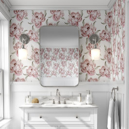 Modernes rosa Blumenmuster Tapete