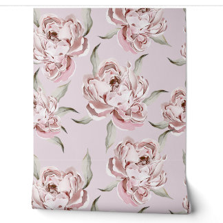 Modernes rosa Blumenmuster Tapete