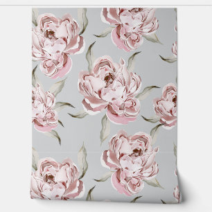 Modernes rosa Blumenmuster Tapete