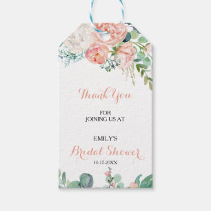 Modernes Rosa Blush tropisches Brautparty Geschenkanhänger