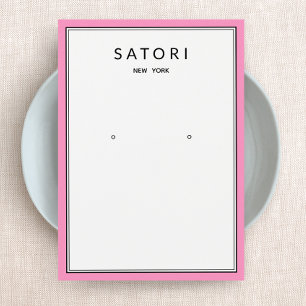 Modernes rosa Border Earring Juwelier Display