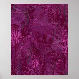 Modernes rosa Botanisches Poster