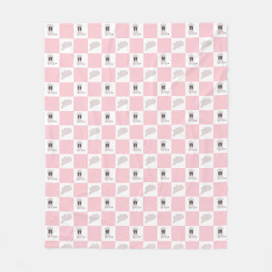 Modernes rosa gekreuztes Cowgirl Rodeo Muster Fleecedecke
