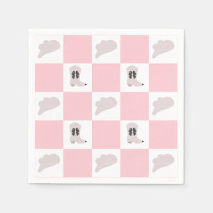 Modernes rosa gekreuztes Cowgirl Rodeo Muster Serviette