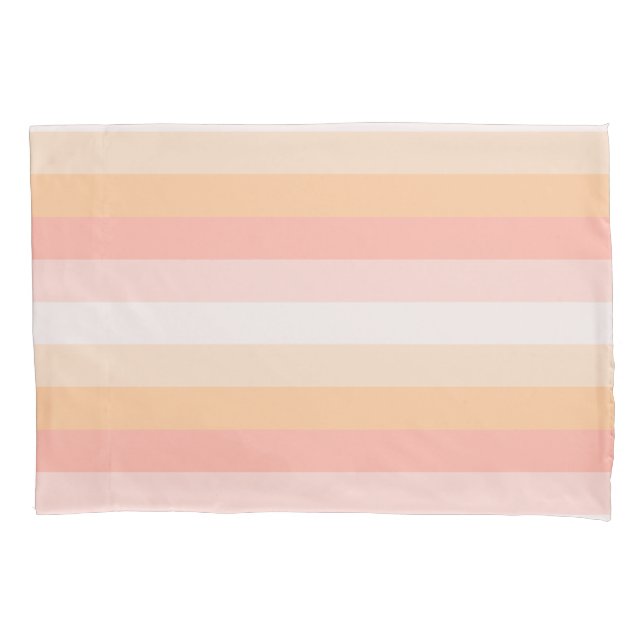 Modernes Rosa gestreift Kissenbezug (Vorderseite)