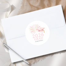 Modernes Rosa Gold 2026 Abschluss 