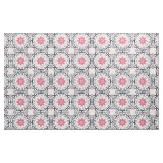 Modernes rosa graues Fretwork Cotton Twill Stoff
